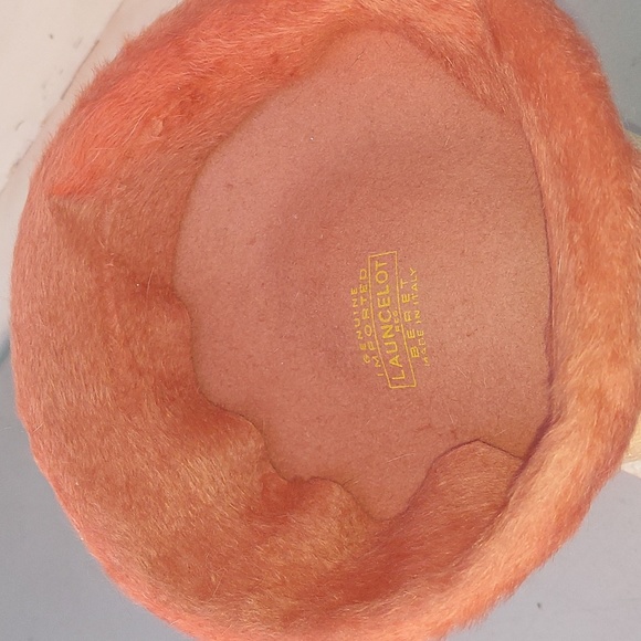 Vintage LAUNCELOT 1950's Wool Fur Beret Made In Italy - Picture 7 of 7